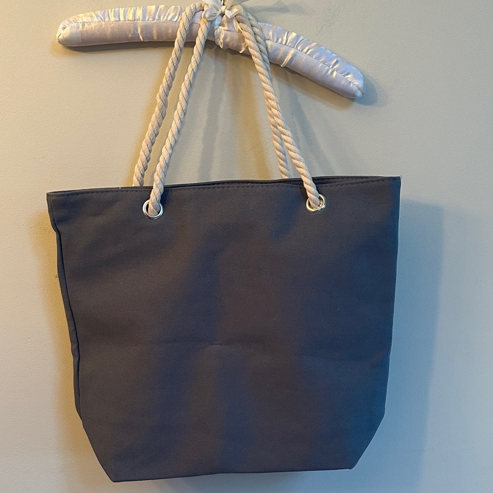 Haband Canvas Tote – Dusty Navy, Rope Handles, Sturdy & Spacious NWOT